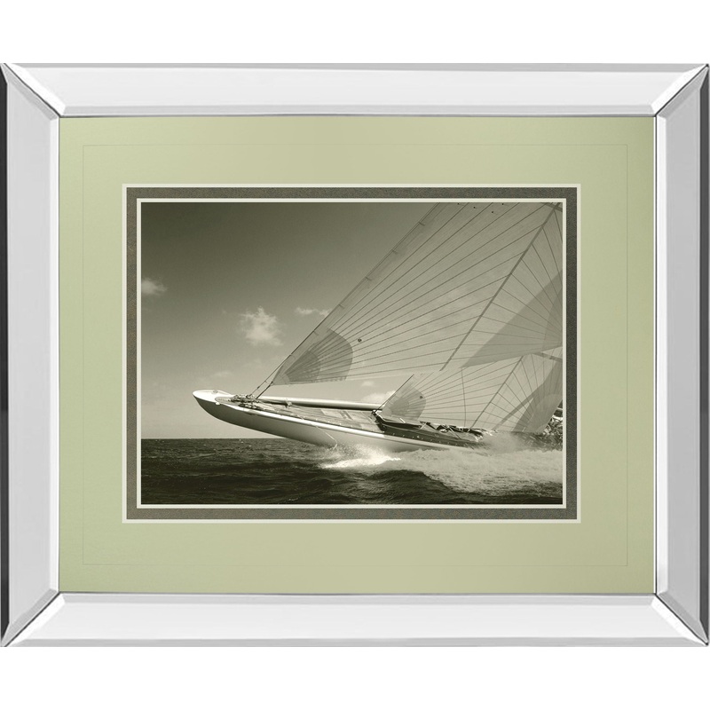 Sea Spray Il By Michael Kahn – Mirror Framed Print Wall Art – Black