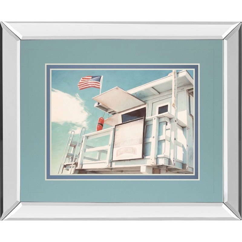 The Cabin By Natasia Cook – Mirror Framed Print Wall Art – White