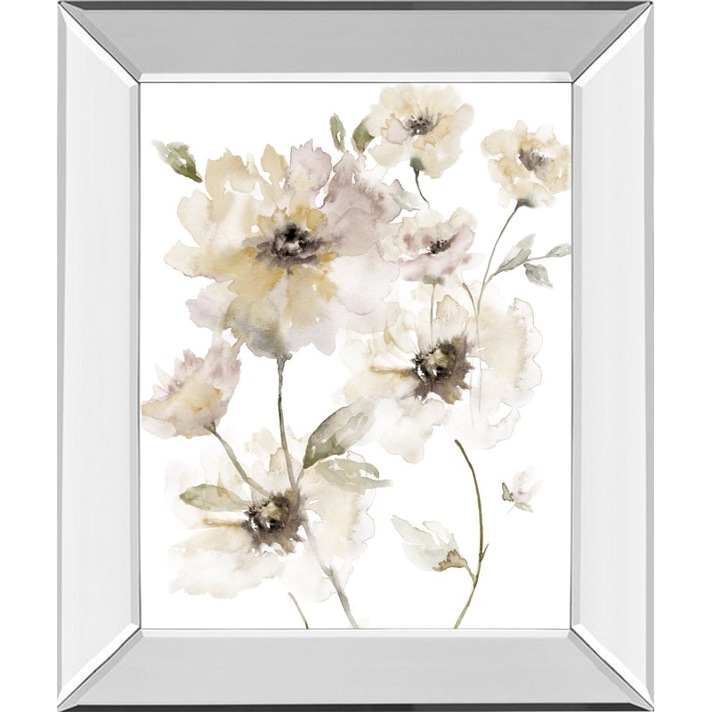 Translucent Garden I By Nan – Mirror Framed Print Wall Art – White