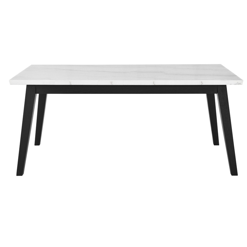 Vida Black – Marble Top Dining Table – White