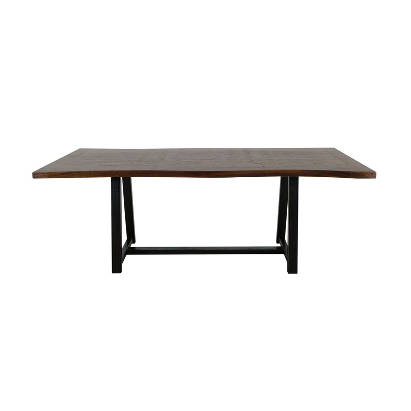 Walnut – Trestle Dining Table – Walnut Brown