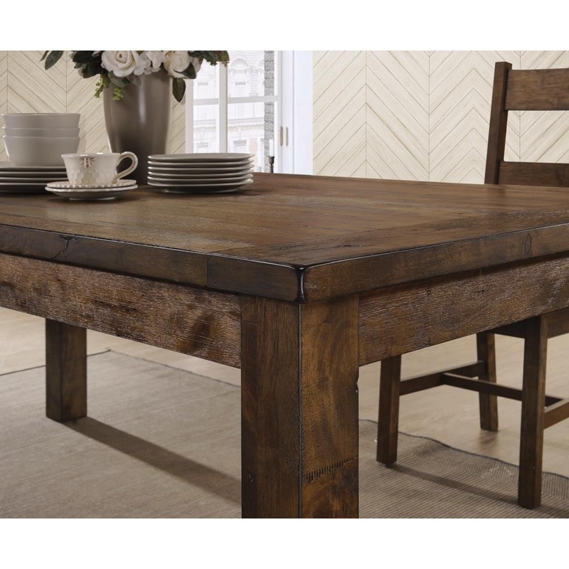 Coleman Rectangular Dining Table Rustic Golden Brown