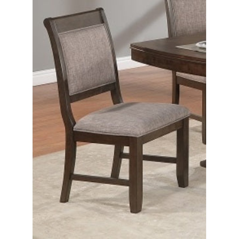 Crown Mark Furniture Tarin Side Chair in Brown (Set of 2)