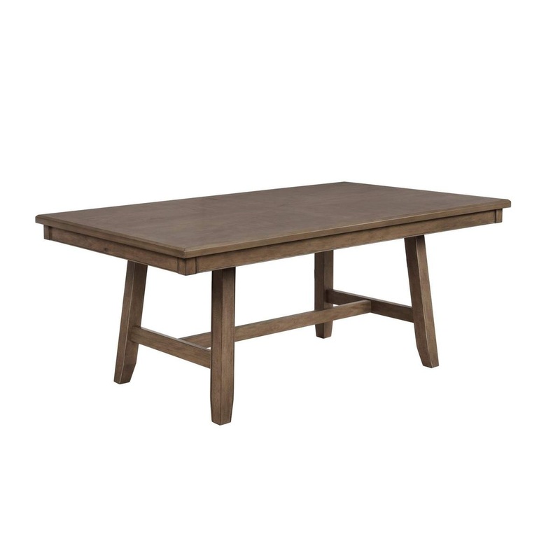 Crown Mark Manning Rectangular Dining Table in Brown