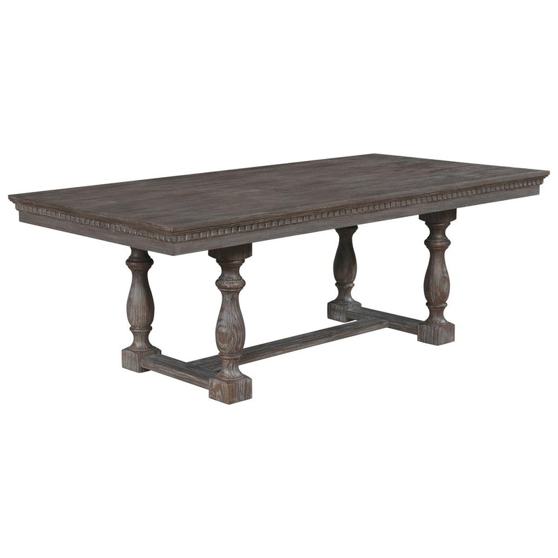 Crown Mark Regent Dining Table in Warm Brown
