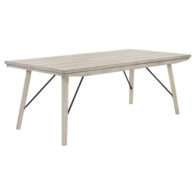 Crown Mark White Sands Rectangular Dining Table in Cream 2132T-4079