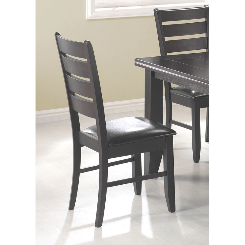Dalila Ladder Back Side Chairs Cappuccino and Black (Set of 2)