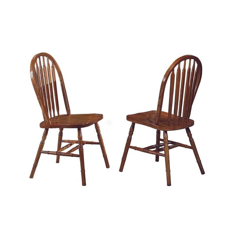 DARK OAK ARROW WINDSOR CHAIR 38 H