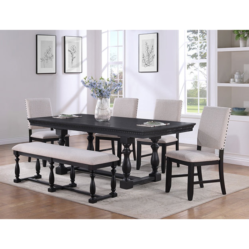 REGENT SIDE CHAIR CHARCOAL BLACK