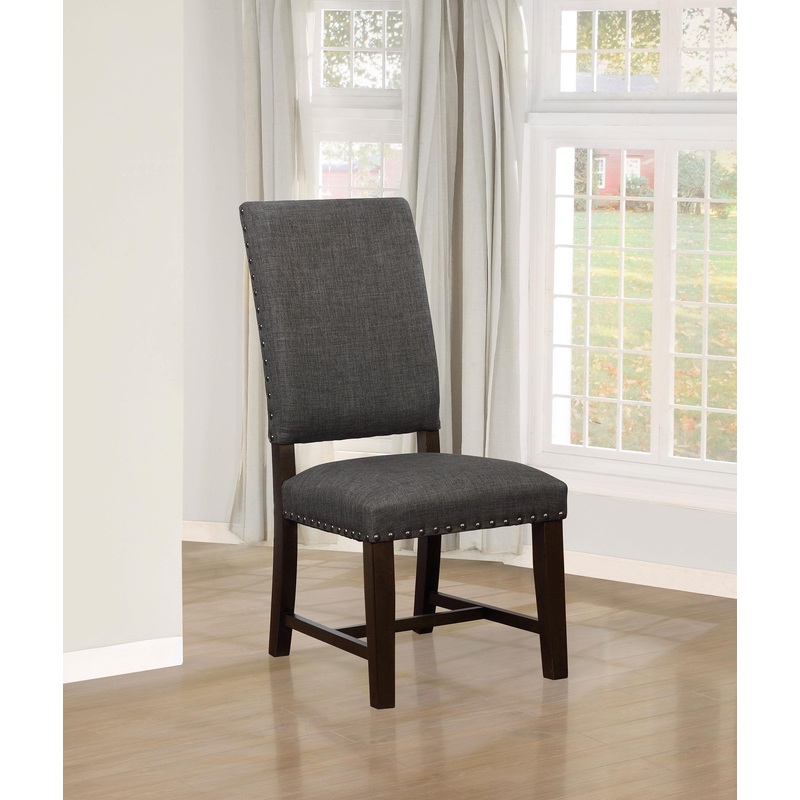 Twain Upholstered Side Chairs Warm Grey (Set of 2)