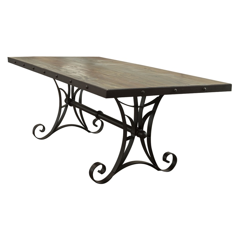 Antique – Table With Iron Base – Multicolor