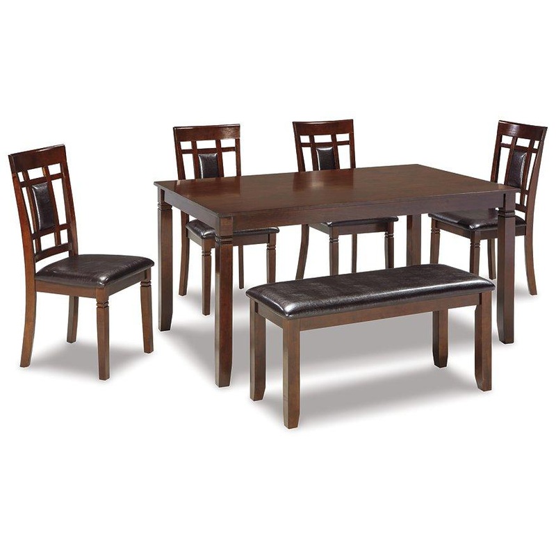 Bennox Dining Table and Chairs with Bench (Set of 6)
