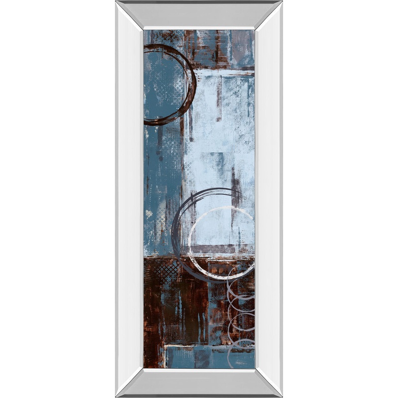 Cool Dance Il By Maria Donovan – Mirror Framed Print Wall Art – Blue