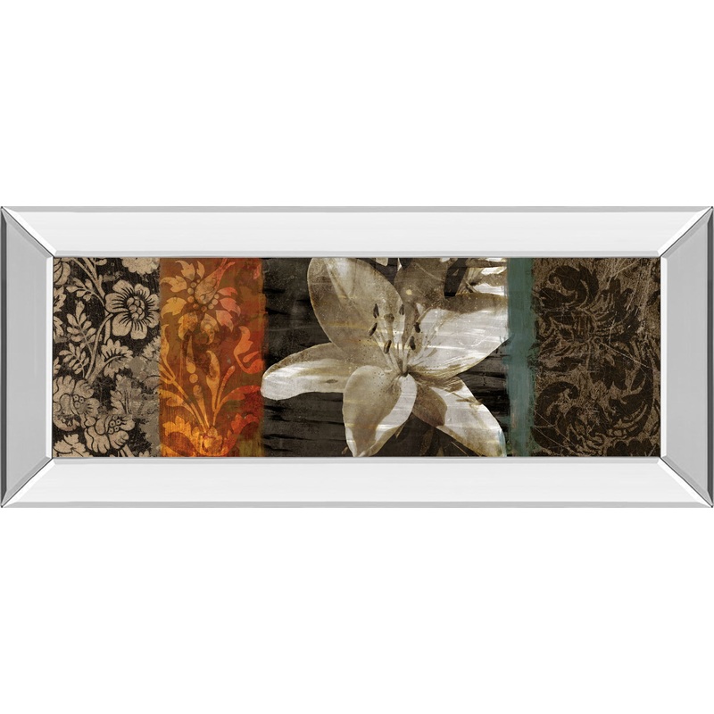 Evanescent I By Keith Mallet – Mirror Framed Print Wall Art – Dark Brown