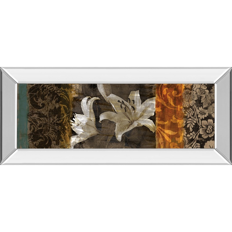 Evanescent Il By Keith Mallet – Mirror Framed Print Wall Art – Dark Brown