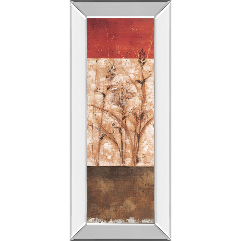 Fresco Il By Loretta Linza – Mirror Framed Print Wall Art – Beige
