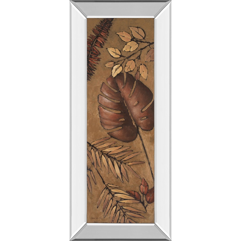 Indian Summer IV By Lanie Loreth – Mirror Framed Print Wall Art – Dark Brown