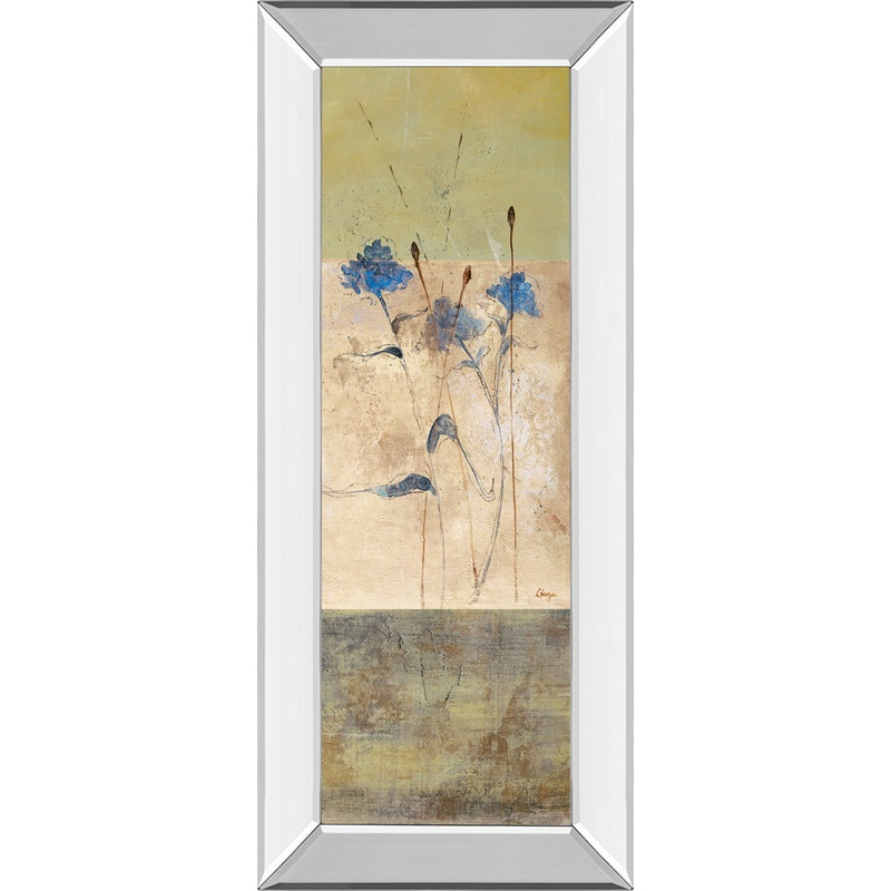 Kimono Il By Loretta Linza – Mirror Framed Print Wall Art – Beige