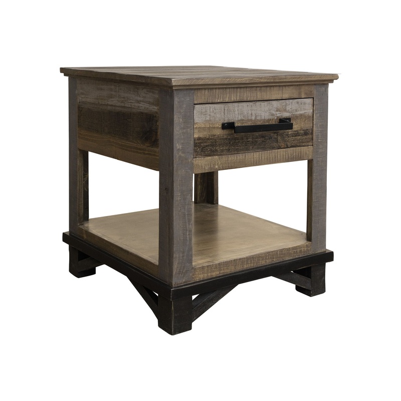 Loft Brown – End Table – Two Tone Gray / Brown