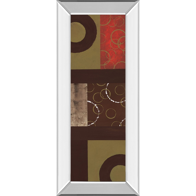 Mix N’ Match I By Earl Kaminsky – Mirror Framed Print Wall Art – Dark Brown