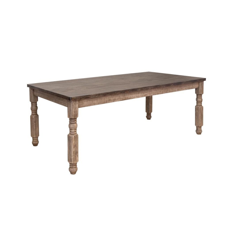 Natural Stone Dining Table w/ Turned Legs