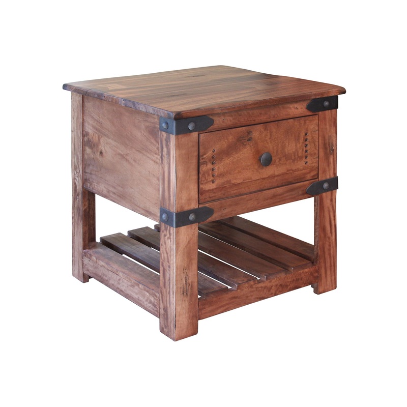 Parota II – End Table – Cinnamon Brown