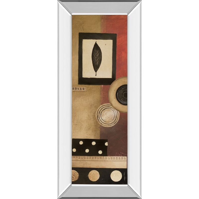 Radius Panel I By Kimberly Poloson – Mirror Framed Print Wall Art – Dark Brown