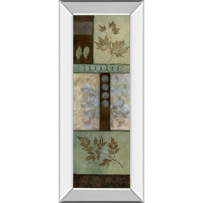 Spring Morning I By Norm Olson – Mirror Framed Print Wall Art – Dark Brown