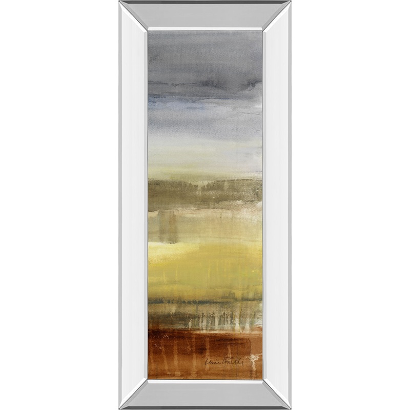 Summer Rain I By Lanie Loreth – Mirror Framed Print Wall Art – Dark Brown