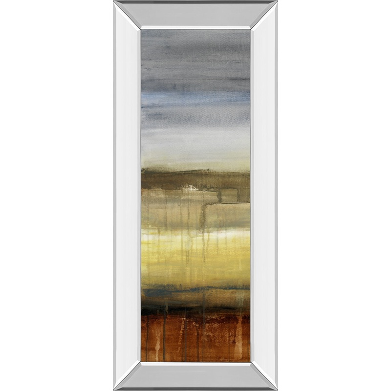 Summer Rain Il By Lanie Loreth – Mirror Framed Print Wall Art – Dark Brown