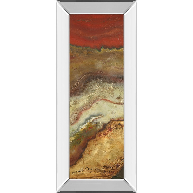Tierra Panel Il By Patricia Pinto – Mirror Framed Print Wall Art – Dark Brown