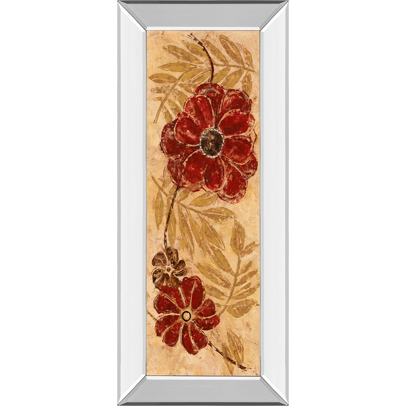 Touch Of Honey I By Maria Donovan – Mirror Framed Print Wall Art – Red