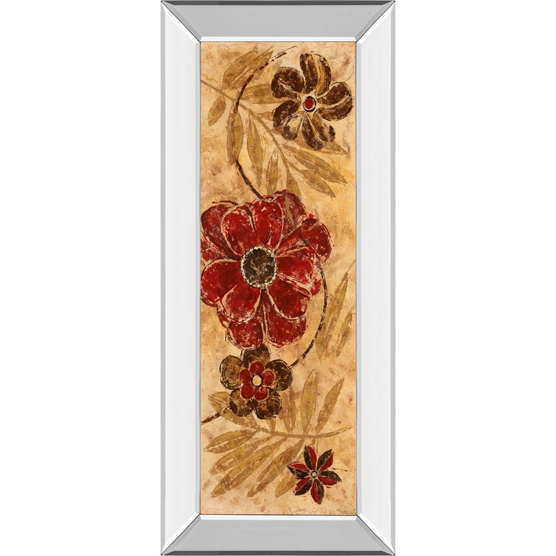 Touch Of Honey Il By Maria Donovan – Mirror Framed Print Wall Art – Red