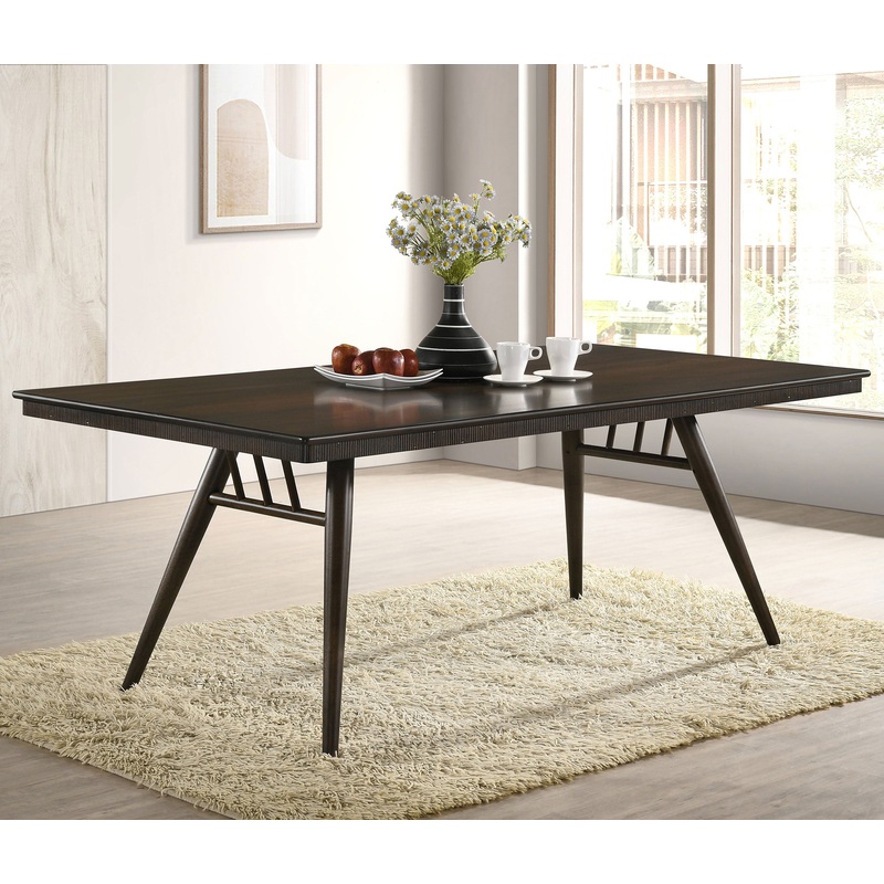 Wes Rectangular Dining Table Dark Walnut