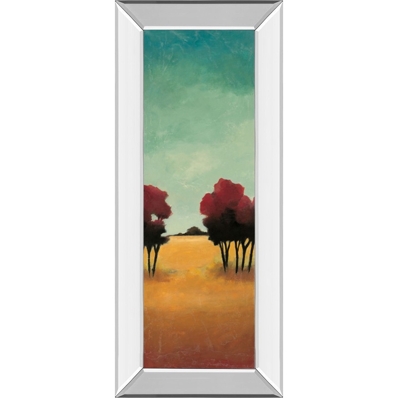 A New Day I By Angelina Emet – Mirror Framed Print Wall Art – Blue