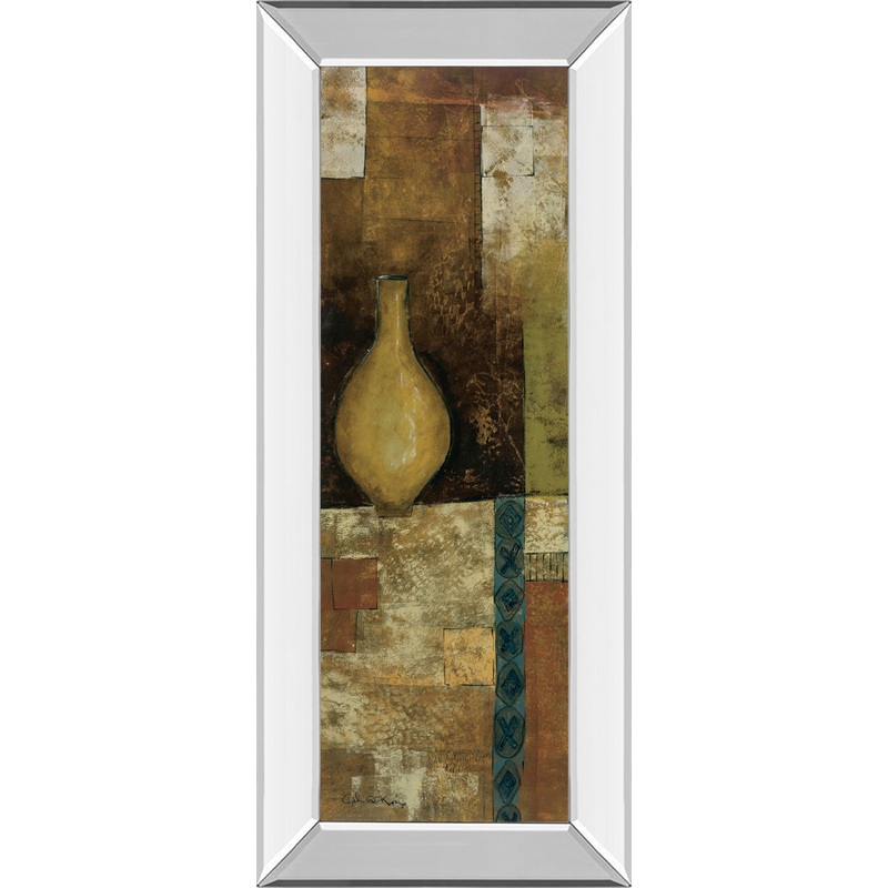 Autumn Solitude I By John Kime – Mirror Framed Print Wall Art – Dark Brown