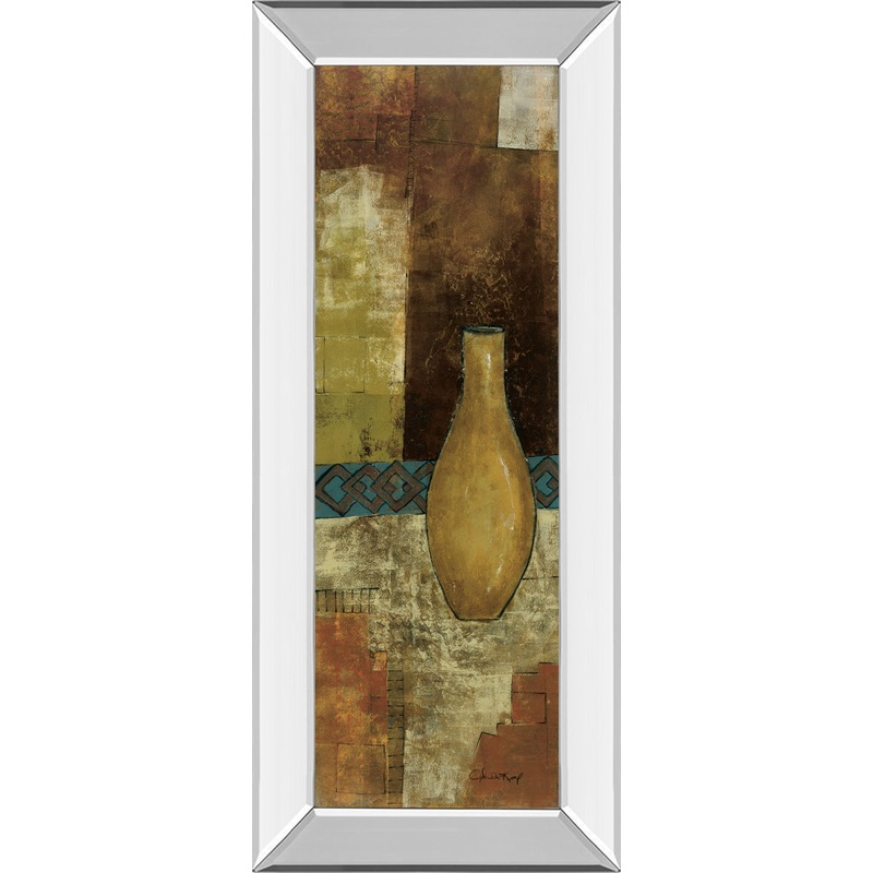 Autumn Solitude Il By John Kime – Mirror Framed Print Wall Art – Dark Brown