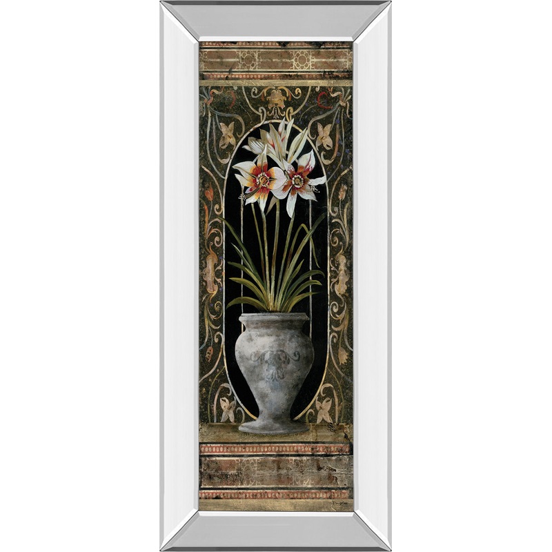 Blanco Botanical Il By Douglas – Mirror Framed Print Wall Art – Gold