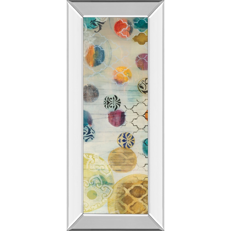 Casa Blanca Panel I By Jeni Lee – Mirror Framed Print Wall Art – Dark Gray