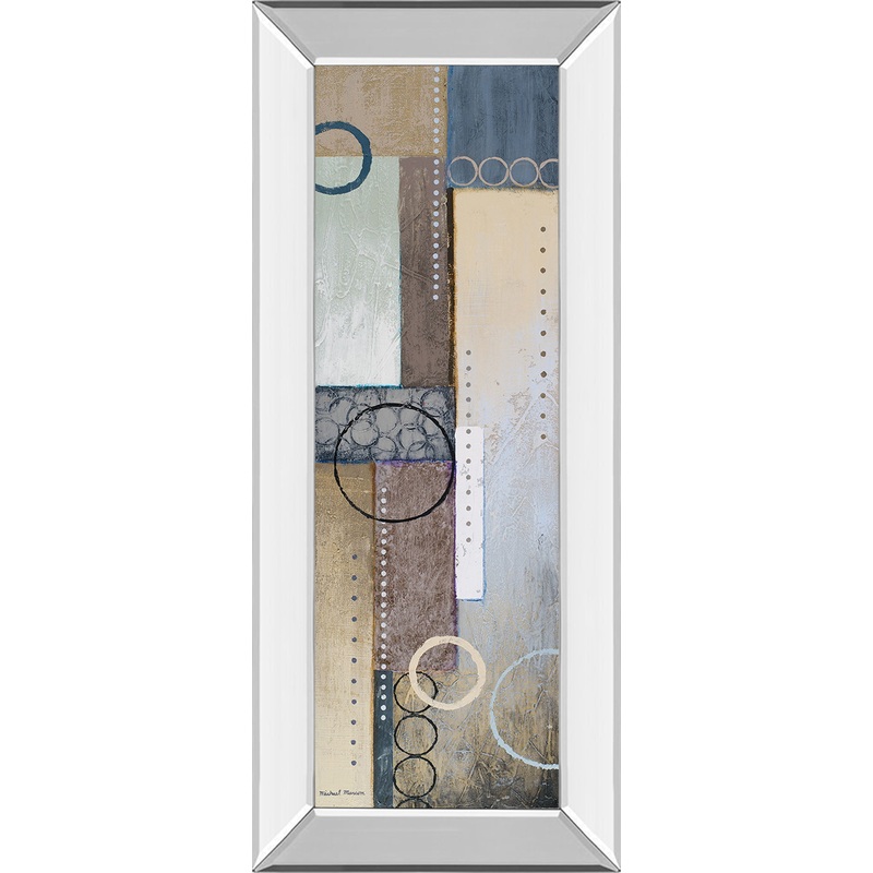 Color Of Rain Il By Michael Marcon – Mirror Framed Print Wall Art – Blue
