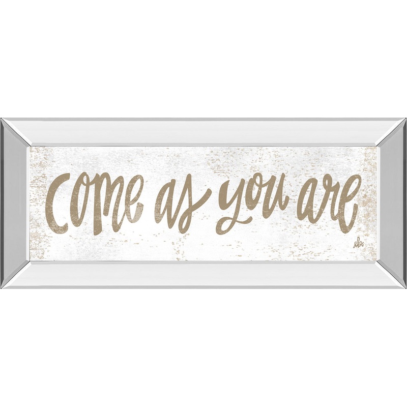 Come As You Are By Erin Barrett – Mirrored Frame Wall Art – White