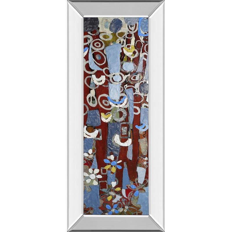 Cut Paper Trees Il By Erin Mcgee Ferrell – Mirror Framed Print Wall Art – Blue