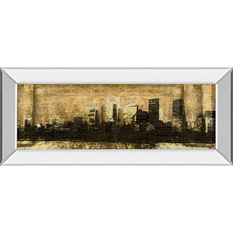 Defined City I By Sd Graphic Studio – Mirror Framed Print Wall Art – Black