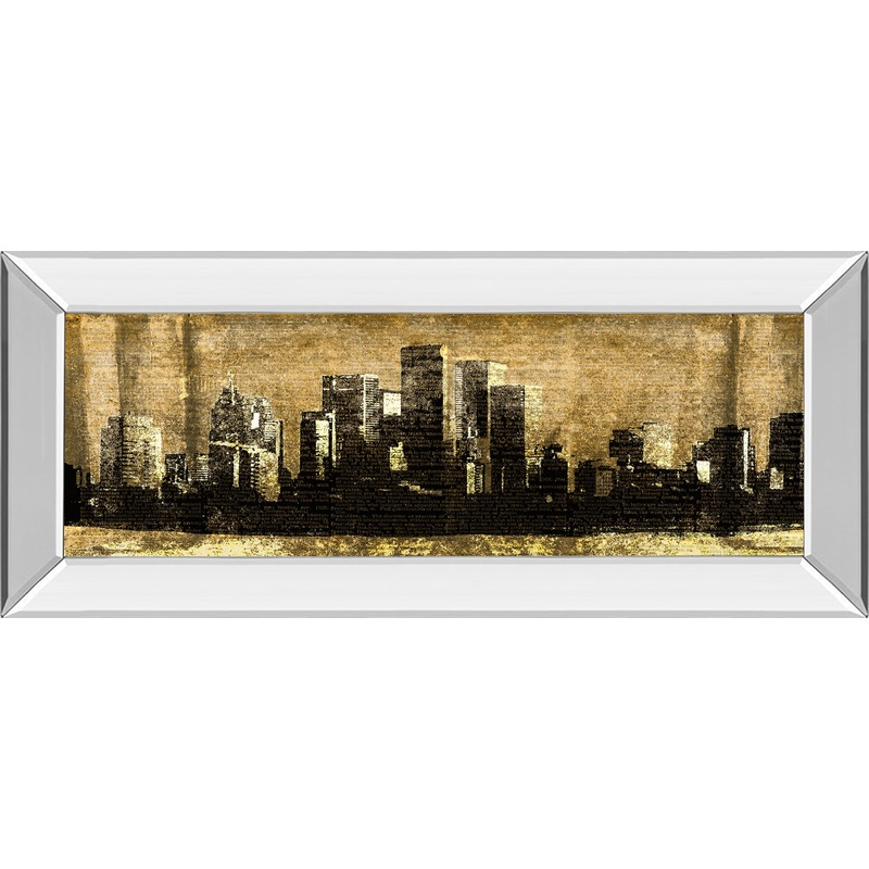 Defined City Il By Sd Graphic Studio – Mirror Framed Print Wall Art – Black