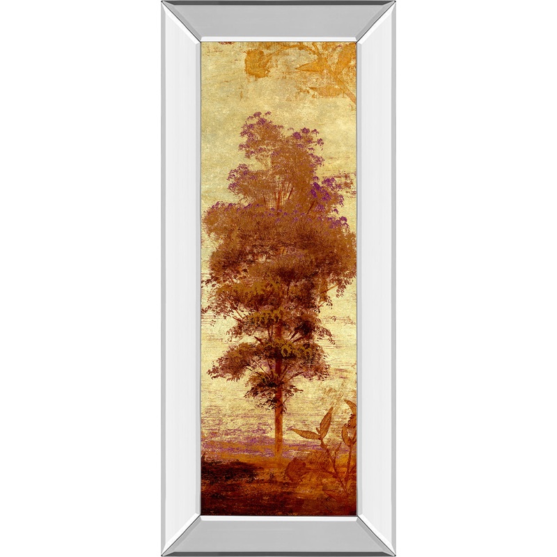 Early Autumn Chill Il By Micheal Marcon – Mirror Framed Print Wall Art – Dark Brown