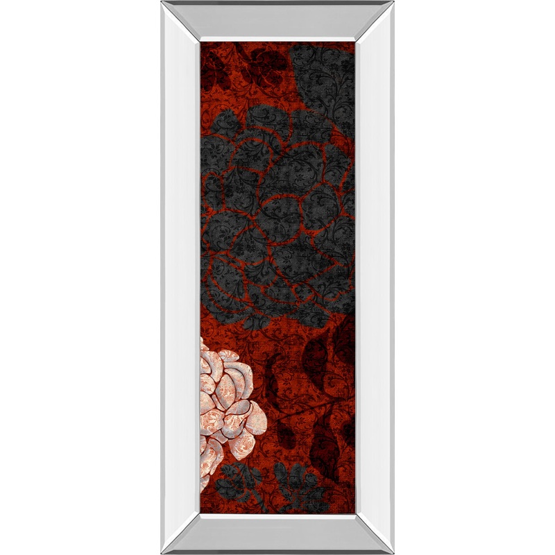 Eliose By Elizabeth Medley – Mirror Framed Print Wall Art – Red