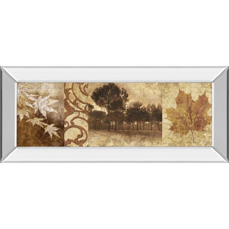 Equinox I By Keith Mallet – Mirror Framed Print Wall Art – Dark Brown