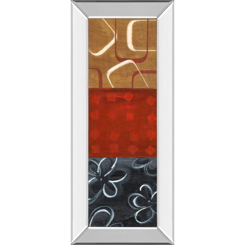 Euclidean Space Il By Tava Luv – Mirror Framed Print Wall Art – Red