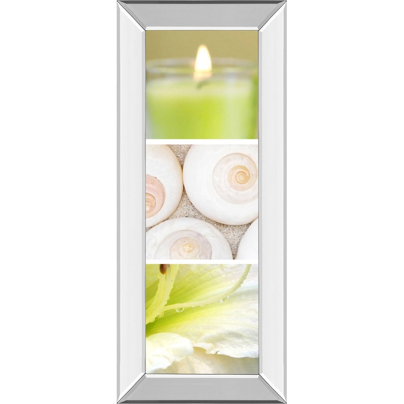 Facets Of Spring Il By Irena Orlov – Mirror Framed Print Wall Art – Green