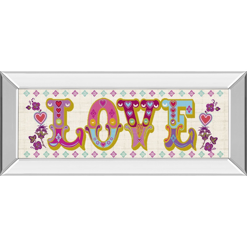 First Love By Tom Frazier – Mirror Framed Print Wall Art – Pink